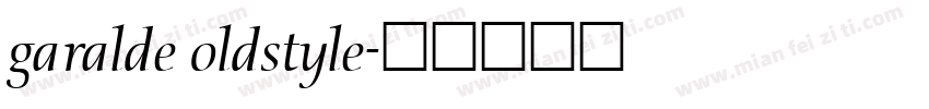 garalde oldstyle字体转换